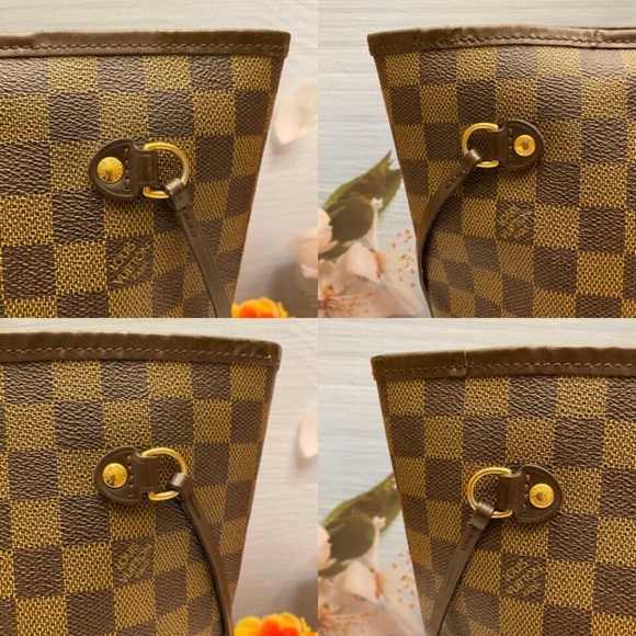 Louis Vuitton Neverfull MM Damier Ebene Cherry Red Tote Shoulder Bag(SP2068) - Picture 6 of 12